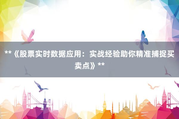 **《股票实时数据应用：实战经验助你精准捕捉买卖点》**