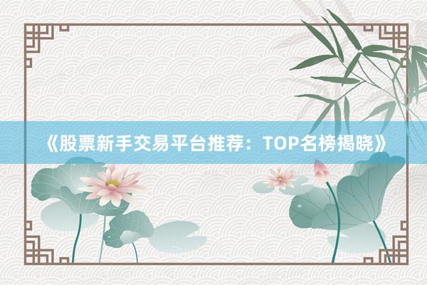《股票新手交易平台推荐：TOP名榜揭晓》