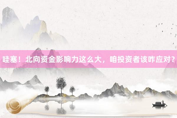 哇塞！北向资金影响力这么大，咱投资者该咋应对？
