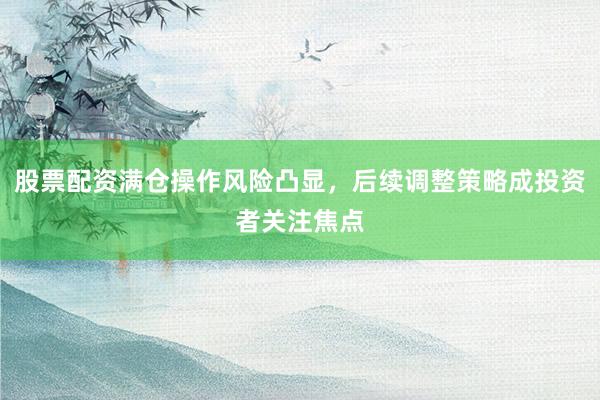 股票配资满仓操作风险凸显，后续调整策略成投资者关注焦点