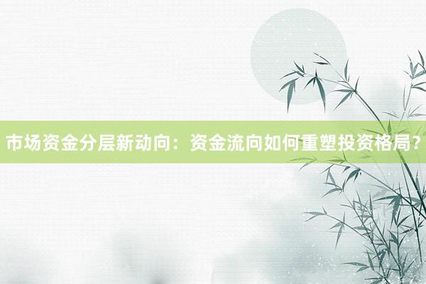 市场资金分层新动向：资金流向如何重塑投资格局？