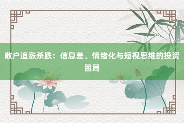 散户追涨杀跌：信息差、情绪化与短视思维的投资困局