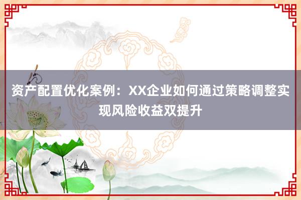 资产配置优化案例：XX企业如何通过策略调整实现风险收益双提升
